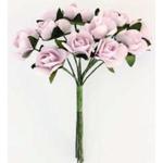 Kwiatki papierowe bukiecik różyczki różowe x12 w sklepie internetowym papierA4.pl