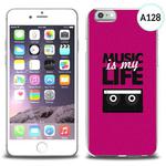 Unikalne etui silikon na telefon z nadrukiem do iPhone 6 - music is my life w sklepie internetowym 4kom.pl