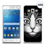 Etui silikonowe z nadrukiem Samsung Galaxy Grand Prime - czarno biały kot w sklepie internetowym 4kom.pl