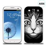 Etui silikonowe z nadrukiem Samsung Galaxy S3 - czarno biały kot w sklepie internetowym 4kom.pl
