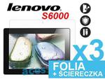 3x Folia ochronna na ekran Lenovo Idea Tab S6000 + 3x ściereczka w sklepie internetowym 4kom.pl