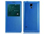 Etui ochronne S-View do Samsung Galaxy S5+ Folia - Niebieski w sklepie internetowym 4kom.pl