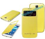 Etui S Viev Flip Cover do Samsung Galaxy S4 mini + folia + ściereczka - Żółty w sklepie internetowym 4kom.pl
