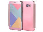 Etui clear view Samsung Galaxy A5 2017 różowe + szkło - Różowy w sklepie internetowym 4kom.pl