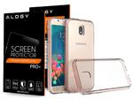 Etui Alogy Samsung Galaxy J5 2017 różowe z silikonową ramką + Szkło - Różowy w sklepie internetowym 4kom.pl