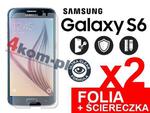 2x Folia ochronna na ekran do Samsung Galaxy S6 + 2x ściereczka w sklepie internetowym 4kom.pl