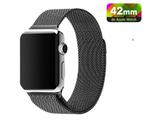 Pasek Milanese Loop pleciony z magnetycznym zapięciem Apple Watch 42 mm Czarny - Czarny w sklepie internetowym 4kom.pl