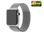 Pasek Milanese Loop pleciony z magnetycznym zapięciem Apple Watch 42 mm Srebrny - Srebrny w sklepie internetowym 4kom.pl
