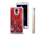 Etui Pływające Gwiazdki Liquid Star Case Plecki do Samsung Galaxy S5 - Czerwony w sklepie internetowym 4kom.pl