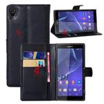 Etui z funkcją portfela do Sony Xperia Z3 - Czarny w sklepie internetowym 4kom.pl