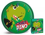 Zegar ścienny Dinozaur Dinozaury zielony w sklepie internetowym Regdos.com.pl