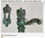 Klamki secesja Vintage + szyld WB w sklepie internetowym Artdeco.sklep.pl
