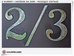 2 Numery i ukośnik na dom Struktura Vintage w sklepie internetowym Artdeco.sklep.pl