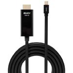 Kabel adapter LINDY Mini DisplayPort - HDMI 10.2G 2m czarny 4K UHD 30Hz w sklepie internetowym Kemot-komputery.pl