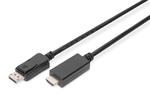 Kabel adapter DIGITUS DisplayPort 1.2 4K 60Hz UHD Typ DP/HDMI A M/M czarny 2m w sklepie internetowym Kemot-komputery.pl