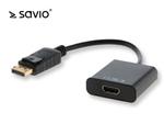 Kabel adapter Savio CL-55/B DisplayPort M - HDMI A F, worek w sklepie internetowym Kemot-komputery.pl