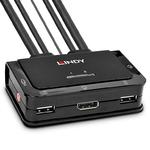 Przełącznik KVM LINDY 2-portowy DisplayPort 1.2, USB 2.0 Audio w sklepie internetowym Kemot-komputery.pl