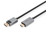 Kabel adapter DIGITUS PREMIUM DisplayPort - HDMI 4K 30Hz DP/HDMI M/M 1.8m w sklepie internetowym Kemot-komputery.pl