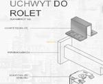 Uchwyt do rolet rzymskich do karniszy Square Line w sklepie internetowym Karnisz.eu 