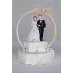 Stroik na tort weselny atłas ekri łosoś mp w sklepie internetowym Kraszek