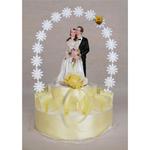 Stroik na tort weselny wstążka łosoś mała para w sklepie internetowym Kraszek