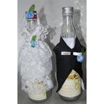 Ubranka na butelkę wódki - Koronka białe w sklepie internetowym Kraszek