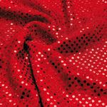 Tkanina cekiny czerwone 5m w sklepie internetowym Kraszek