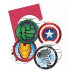Zaproszenia z kopertą "Mighty Avengers", 6szt w sklepie internetowym Kraszek