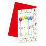 Zaproszenia z kopertami "Happy Birthday Streamers w sklepie internetowym Kraszek
