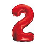 Balon foliowy Cyfra 2, czerwona, 85cm w sklepie internetowym Kraszek