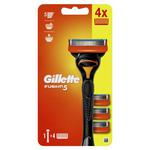 Gillette Fusion5 maszynka do golenia maszynka do golenia 1 sztuka + wymienne ostrza 3 sztuki dla mężczyzn w sklepie internetowym ELNINO PARFUM