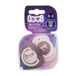 LOVI Night & Day Dynamic Soother Girl 0-3m smoczek 2 szt dla dzieci w sklepie internetowym ELNINO PARFUM