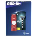 Gillette Mach3 zestaw maszynka do golenia 1 sztuka + wymienna głowica 1 sztuka + żel pod prysznic i szampon Old Spice Whitewater 3in1 250 ml M w sklepie internetowym ELNINO PARFUM