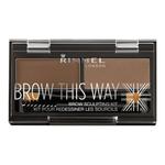 Rimmel London Brow This Way zestawy i palety do brwi 2,4 g dla kobiet 002 Medium Brown w sklepie internetowym ELNINO PARFUM