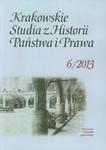 Krakowskie Studia z Historii Państwa i Prawa 6/2013 w sklepie internetowym Ksiazki-medyczne.eu