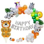 Zestaw balonów na urodziny dziecka 90 balonów – zwierzątka ZOO w sklepie internetowym Selero.pl