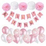 Dekoracja balonowa urodzinowa dla dziewczynki - różowa w sklepie internetowym Selero.pl
