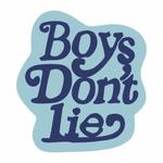 Dekoracyjny miękki dywan "Boy's don't lie" 100 x 100 cm - niebieski w sklepie internetowym Selero.pl