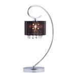Italux lampa stołowa czarna Span MTM1583/1 BL abażur kryształy w sklepie internetowym Elektryczny.com