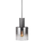 Italux Javier MD17076-1A BK lampa wisząca nowoczesna metalowa czarny klosz szkło dymny E27 1x60W IP20 20cm w sklepie internetowym Elektryczny.com