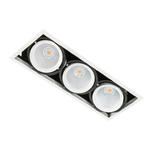 Italux Vertico Triple 4000K GL7108-3/3X18W 4000K WH+BL oprawa do wbudowania wpuszczana nowoczesna techniczna aluminium 3x18W LED 4000K 37,8cm w sklepie internetowym Elektryczny.com