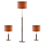 Italux lampa podłogowa + dwie stołowe Barnett 97031-3BR KOMPLET brązowe w sklepie internetowym Elektryczny.com