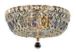 Maytoni Basfor DIA100-CL-03-G plafon lampa sufitowa metalowa oprawka złota kryształki 3xE14 60W 30 cm w sklepie internetowym Elektryczny.com