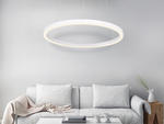 Maxlight ANGEL P0151 lampa wisząca biała metalowy okrąg listwa LED szkło akryl 1x36W LED 60cm w sklepie internetowym Elektryczny.com