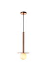 Light Prestige Bolita LP-048/1PS GR lampa wisząca różowe złoto metalowa klosz szklany 1x5W G9 160cm w sklepie internetowym Elektryczny.com