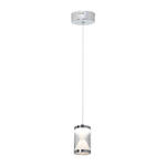 Milagro TIEMPO ML421 lampa wisząca metalowa akryl chrom regulacja wysokości przypomina klepsydrę z przesypującym się piaskiem 4000K 5W LED 10cm w sklepie internetowym Elektryczny.com