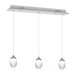 Milagro OVO ML428 lampa wisząca chrom stylistyka przypominająca kroplę wody 3 punkty światła 4000K 15W LED 47cm w sklepie internetowym Elektryczny.com