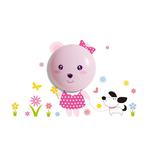 Milagro BEAR ML060 kinkiet lampa ścienna dziecięca 0,6W LED z wyłącznikiem naklejka różowy miś 12cm w sklepie internetowym Elektryczny.com