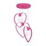 Milagro AMORE DARK PINK MLP9957 lampa wisząca metalowa różowy serce 3xE27 40cm w sklepie internetowym Elektryczny.com