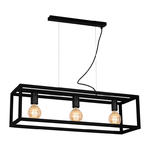 Milagro CAGE BLACK MLP5558 lampa wisząca czarny metal regulacja wysokości nowoczesna 3xE27 85cm w sklepie internetowym Elektryczny.com